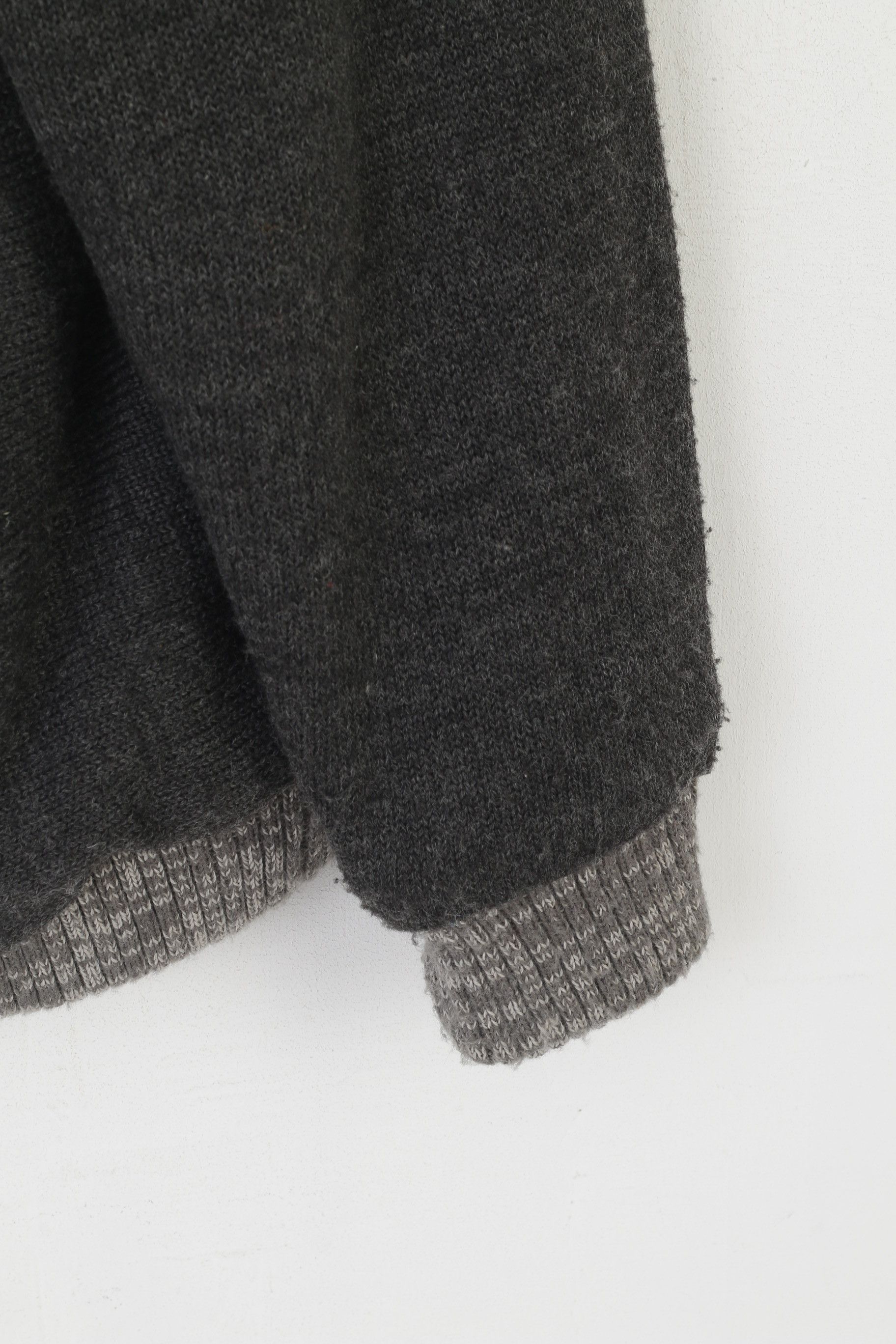 Vintage Vintage Men 46 56 XXL Cardigan Gray Wool Padded 9401 Size US XL / EU 56 / 4 - 4 Thumbnail