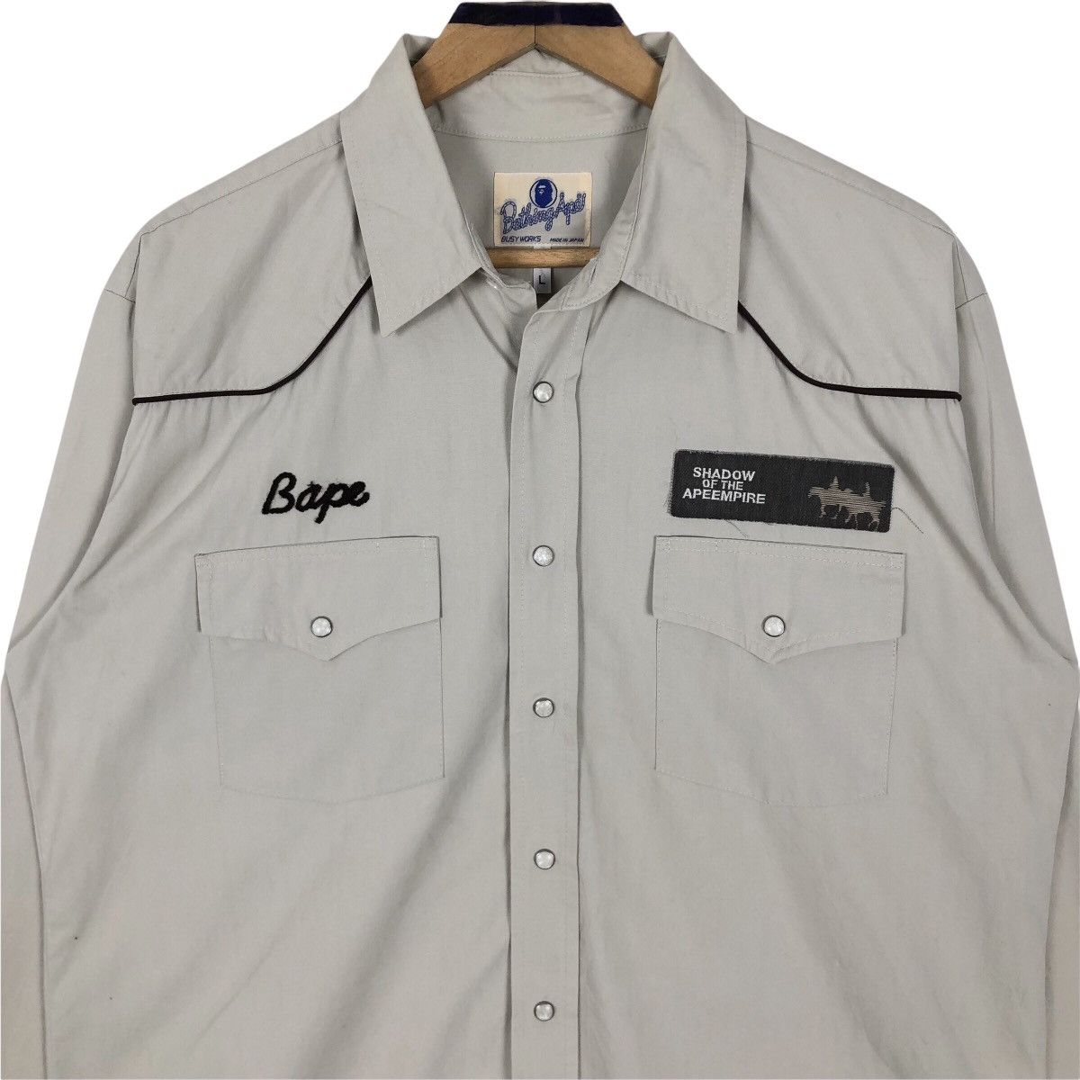 Bape Vintage Nigo A Bathing Ape Busy Works Chambray Shirt Size US L / EU 52-54 / 3 - 3 Thumbnail
