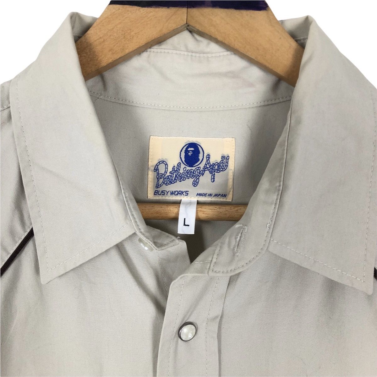 Bape Vintage Nigo A Bathing Ape Busy Works Chambray Shirt Size US L / EU 52-54 / 3 - 8 Thumbnail