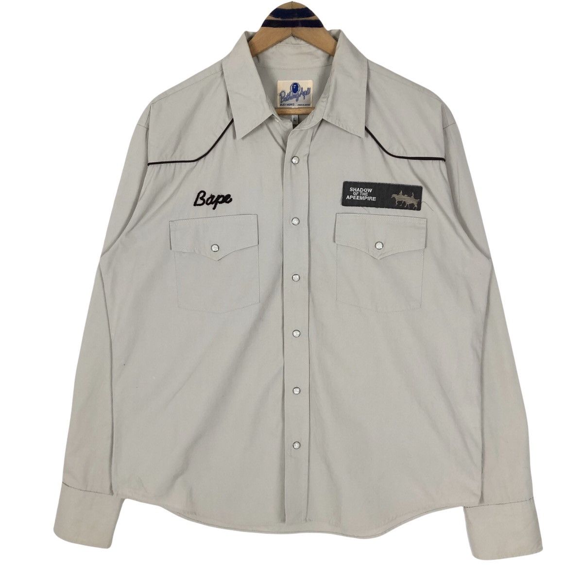 Bape Vintage Nigo A Bathing Ape Busy Works Chambray Shirt Size US L / EU 52-54 / 3 - 1 Thumbnail