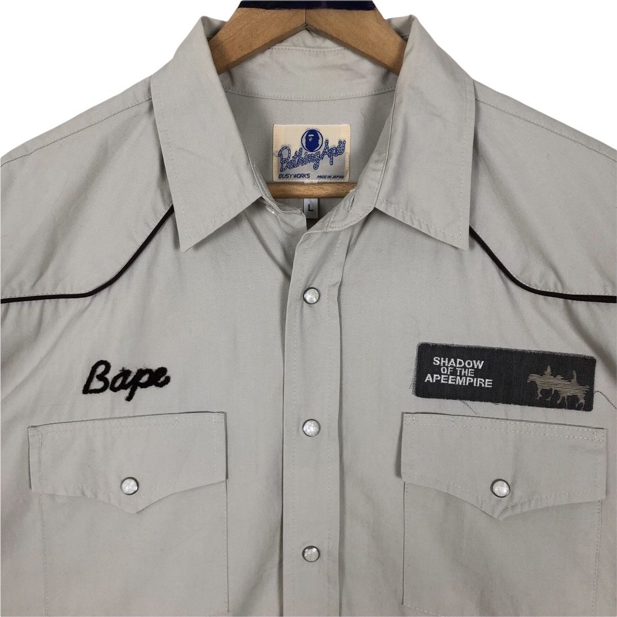 Bape Vintage Nigo A Bathing Ape Busy Works Chambray Shirt Size US L / EU 52-54 / 3 - 4 Thumbnail