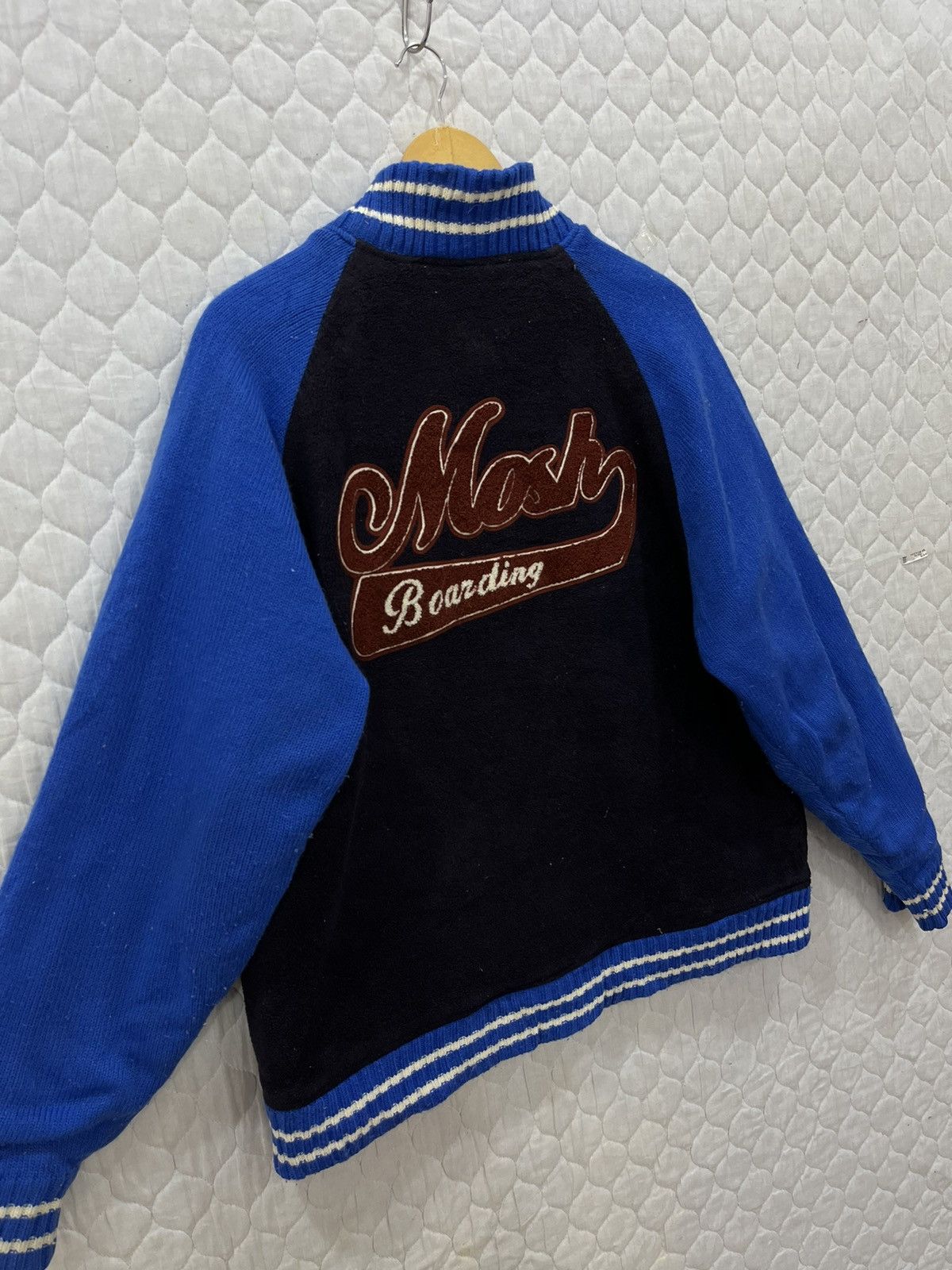 Japanese Brand (ii). MOSH BOARDING VARSITY JACKET Size US L / EU 52-54 / 3 - 4 Thumbnail