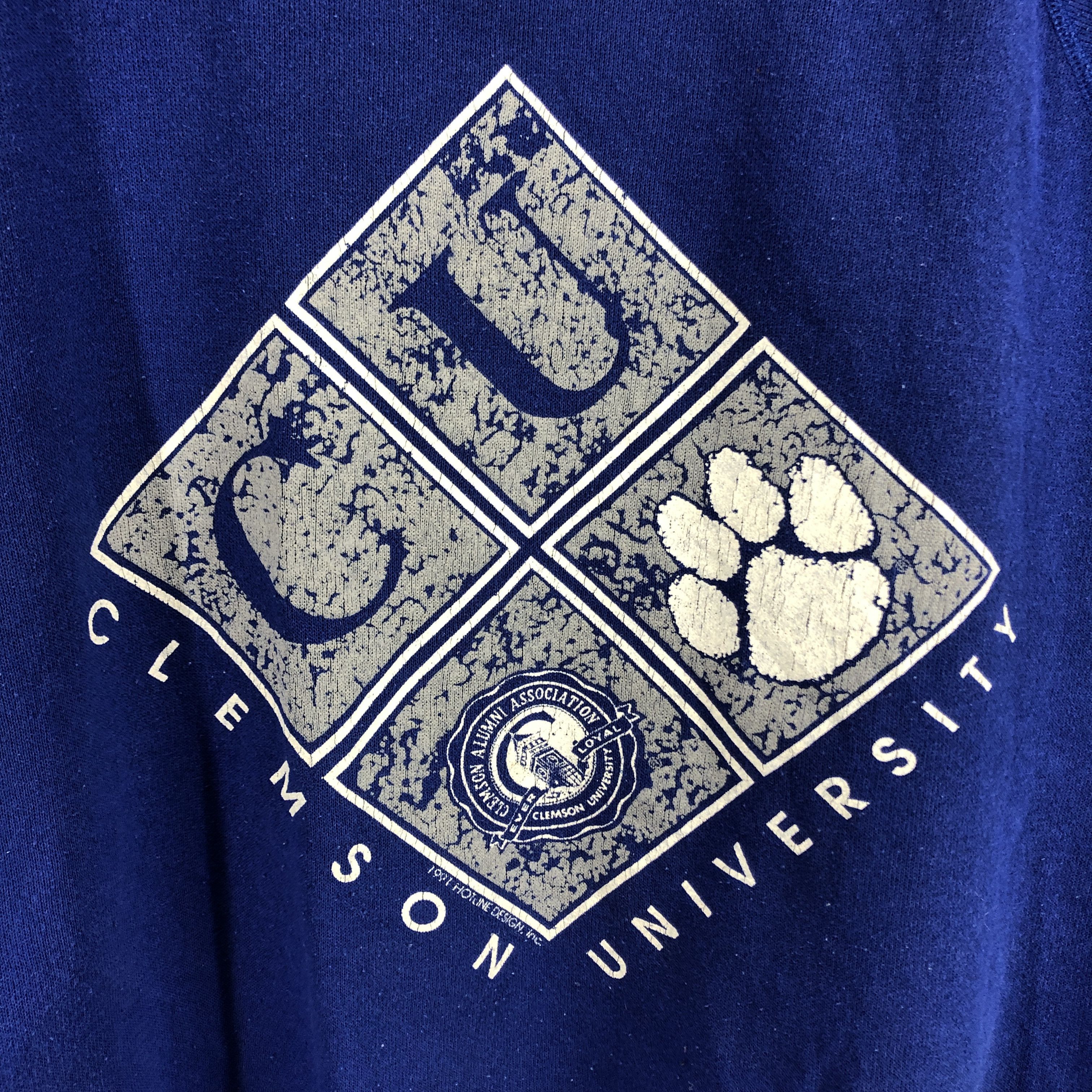 Vintage 90s Vintage CLEMSON UNIVERSITY Crew Neck Sweatshirt #0411/Q Size US XL / EU 56 / 4 - 3 Thumbnail