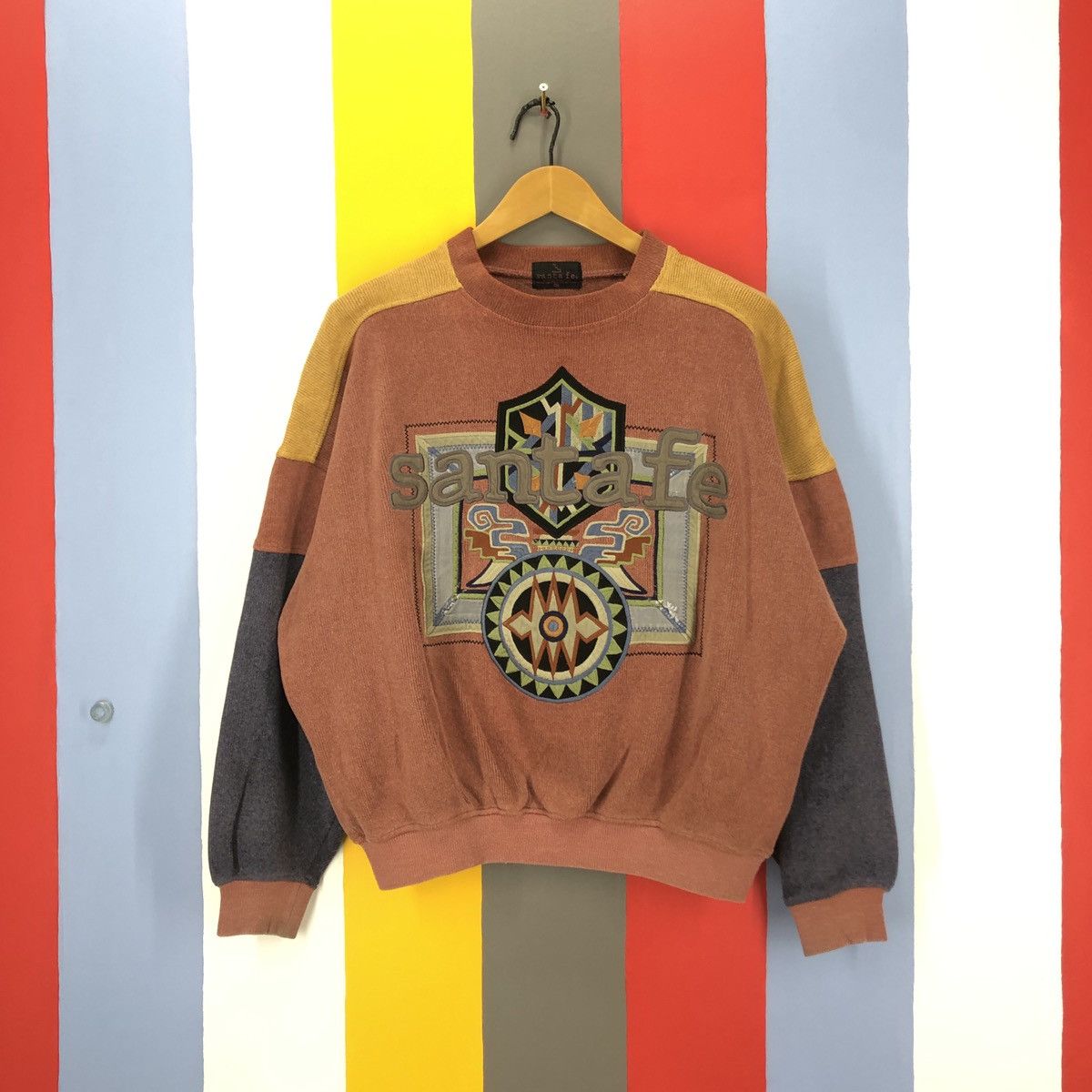 Japanese Brand Vintage SANTA FE Sweatshirt Rare Design #1060/AK Size US XL / EU 56 / 4 - 1 Thumbnail