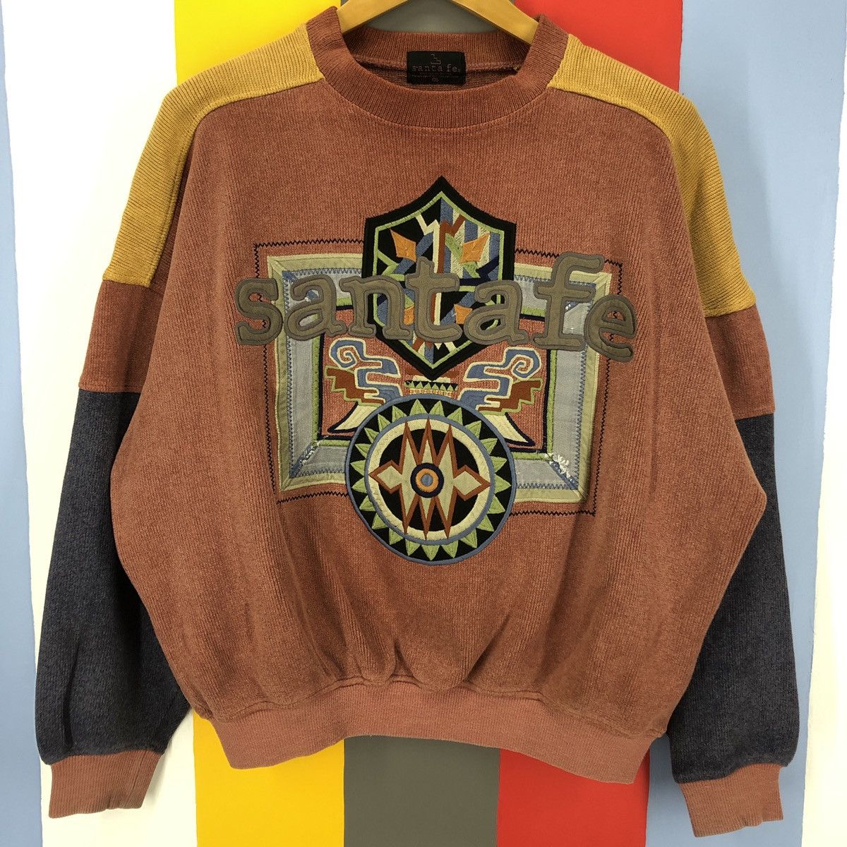 Japanese Brand Vintage SANTA FE Sweatshirt Rare Design #1060/AK Size US XL / EU 56 / 4 - 2 Thumbnail