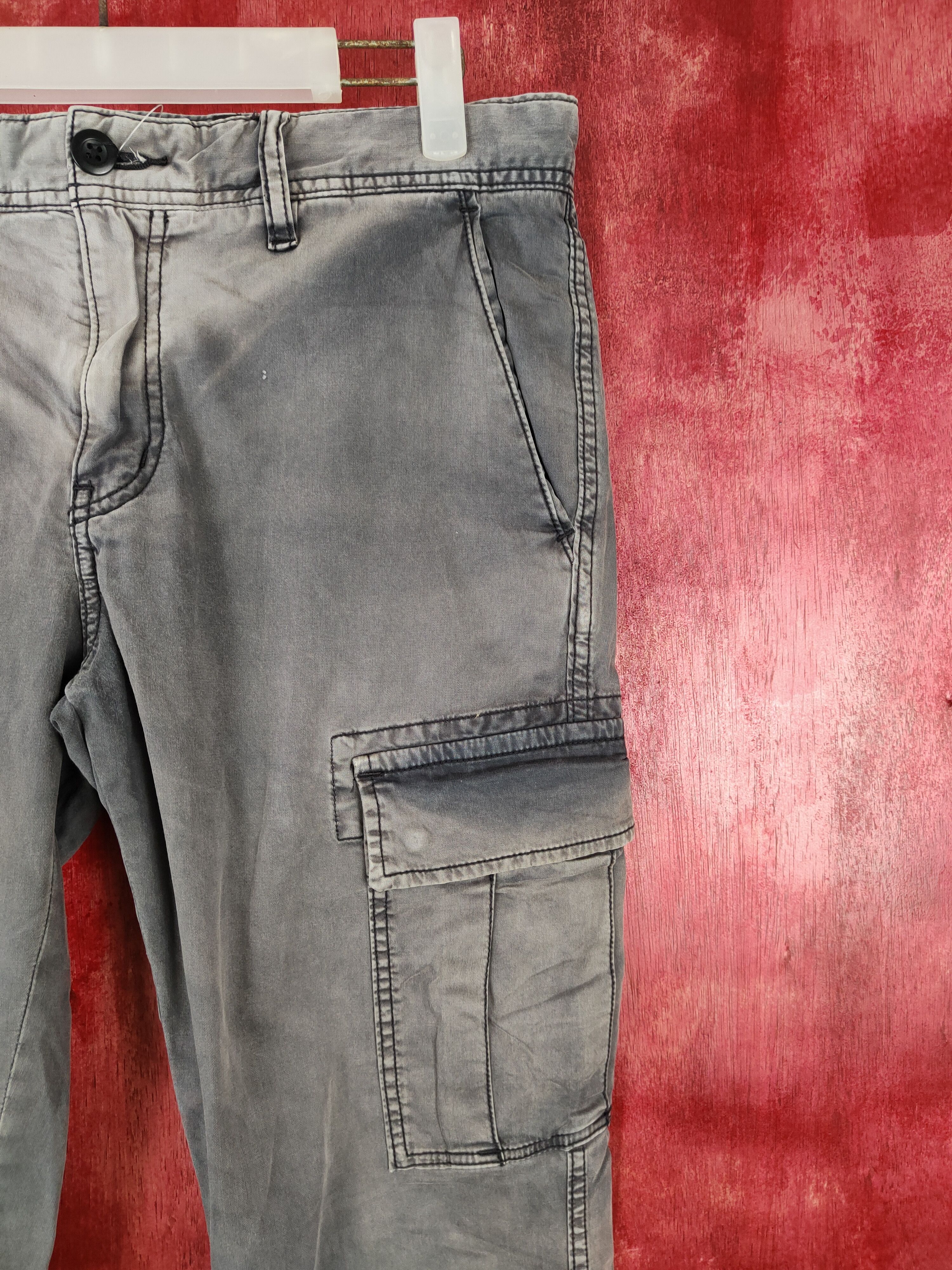 Faded Glory × Uniqlo Uniqlo faded Gray Multi Pocket Tactical Cargo Pants #4890 Size US 32 / EU 48 - 5 Thumbnail