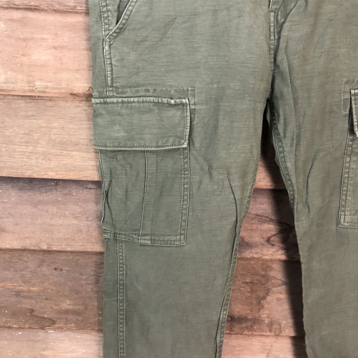 Japanese Brand × StraightFaded Union Station faded Green multipocket Cargo Pants #3387 Size US 32 / EU 48 - 6 Thumbnail