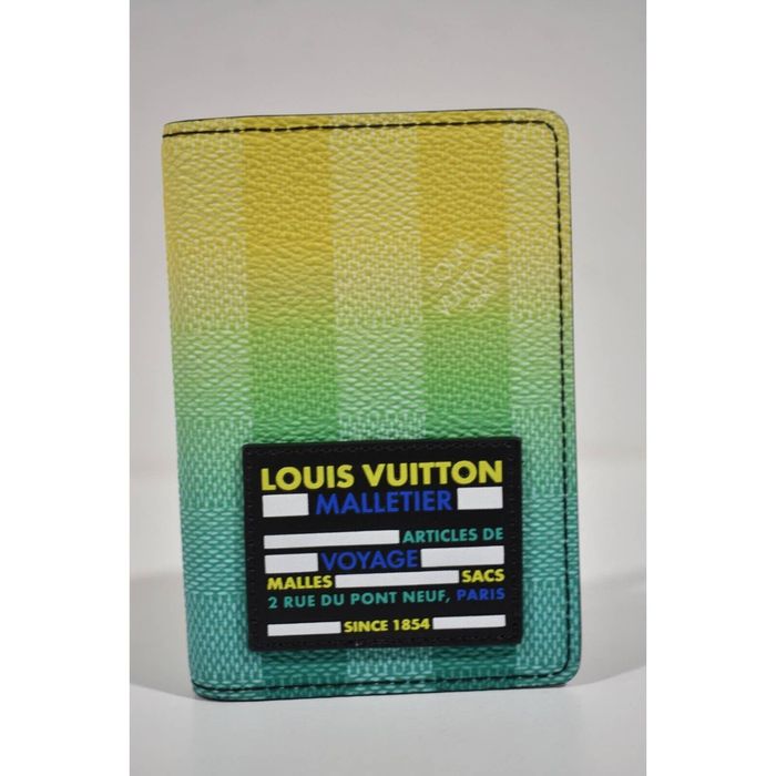 Louis Vuitton Multiple Wallet Damier Stripes Coated Canvas Blue