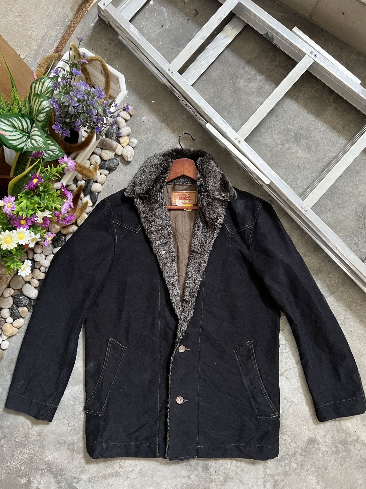 Vintage Levi's Faux Fur Denim Jacket