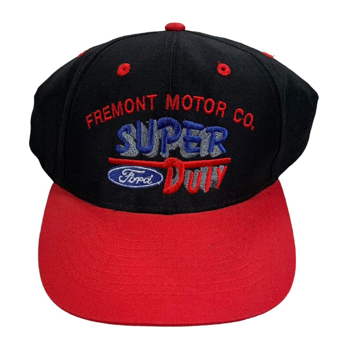 Vintage Vintage Ford Freemont Motor Co Super Duty Black Snapback Hat Size ONE SIZE - 1 Thumbnail