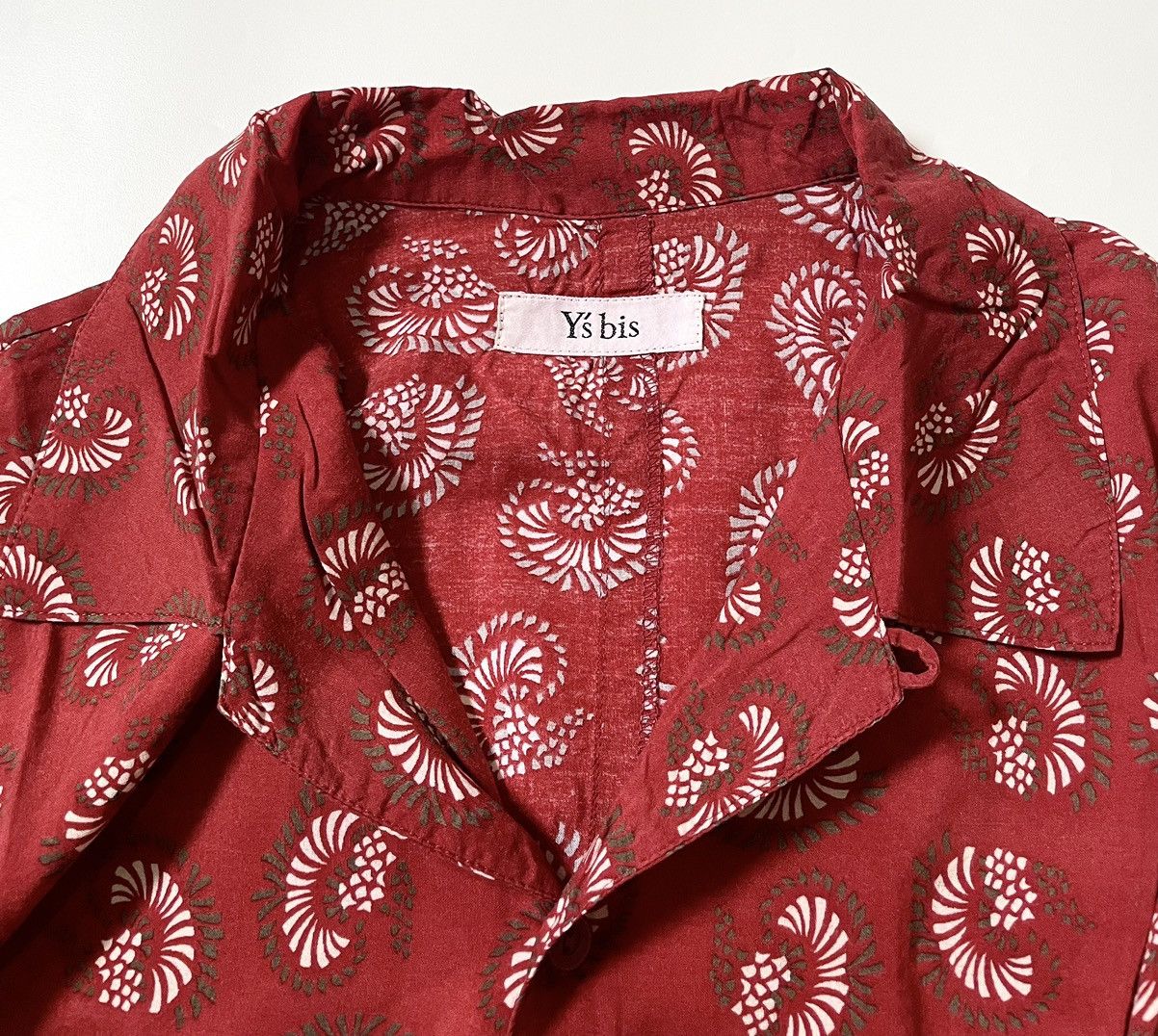 Yohji Yamamoto Vintage yohji yamamoto y’s bis abstract print camp shirt Size US S / EU 44-46 / 1 - 3 Thumbnail