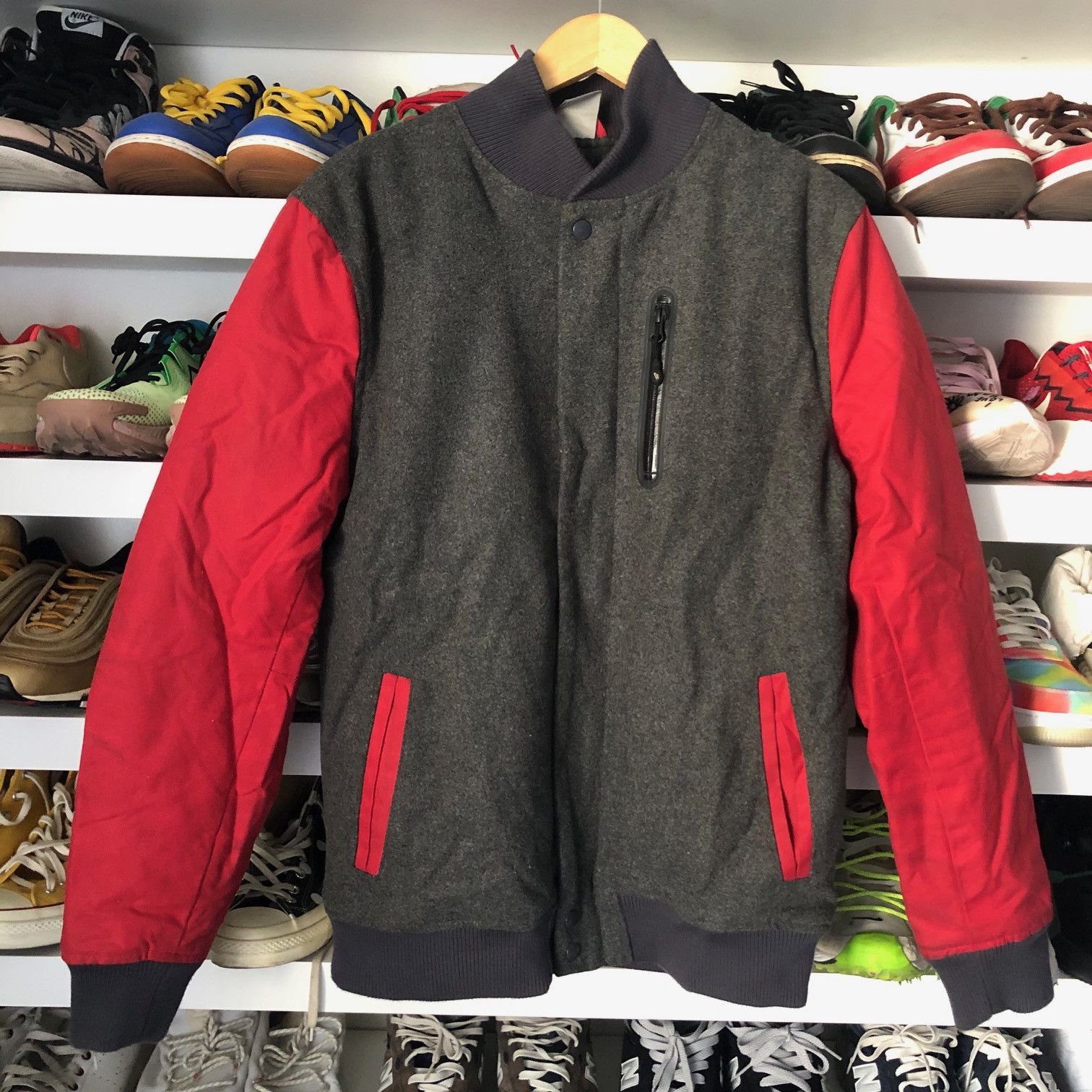 Nike NIKE NSW British Millerain Destroyer Wool Varsity Jacket Size US L / EU 52-54 / 3 - 1 Thumbnail