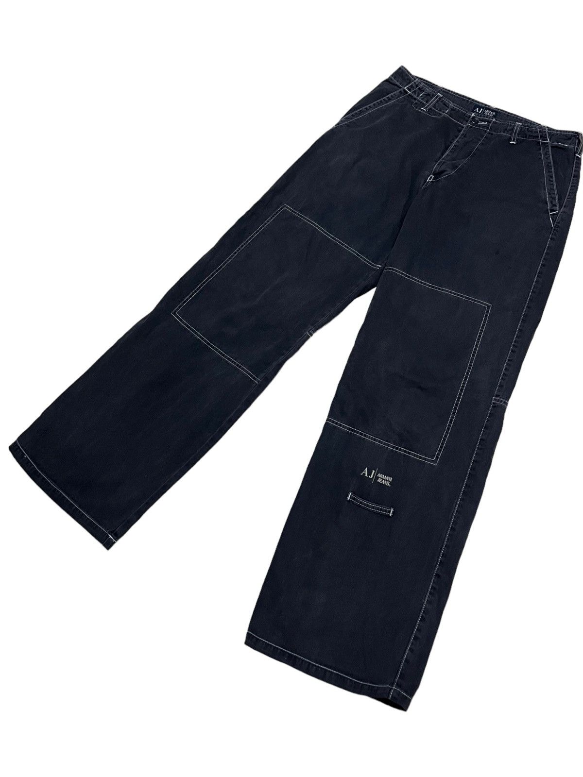 Armani × Vintage Vintage Armani Double Knee Sunfaded Pant Size US 32 / EU 48 - 2 Thumbnail