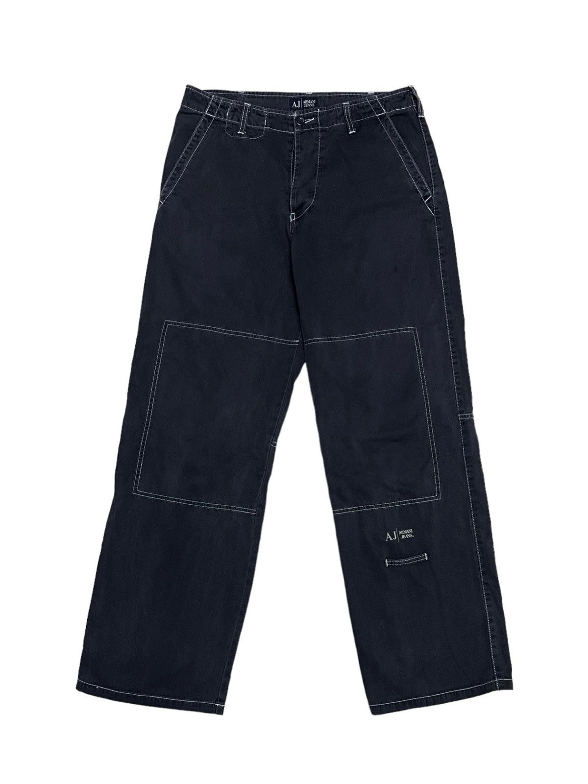 Armani × Vintage Vintage Armani Double Knee Sunfaded Pant Size US 32 / EU 48 - 1 Thumbnail