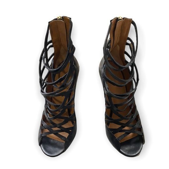 Isabel Marant NIB Isabel Marant Paw Black Leather Heeled Sandals size 38 E Size US 8 / IT 38 - 15 Thumbnail