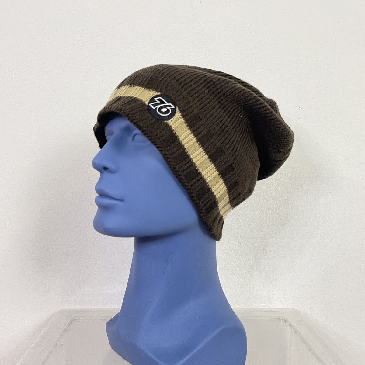 Japanese Brand Vintage 76 Racing Beanie Hat Size ONE SIZE - 1 Thumbnail