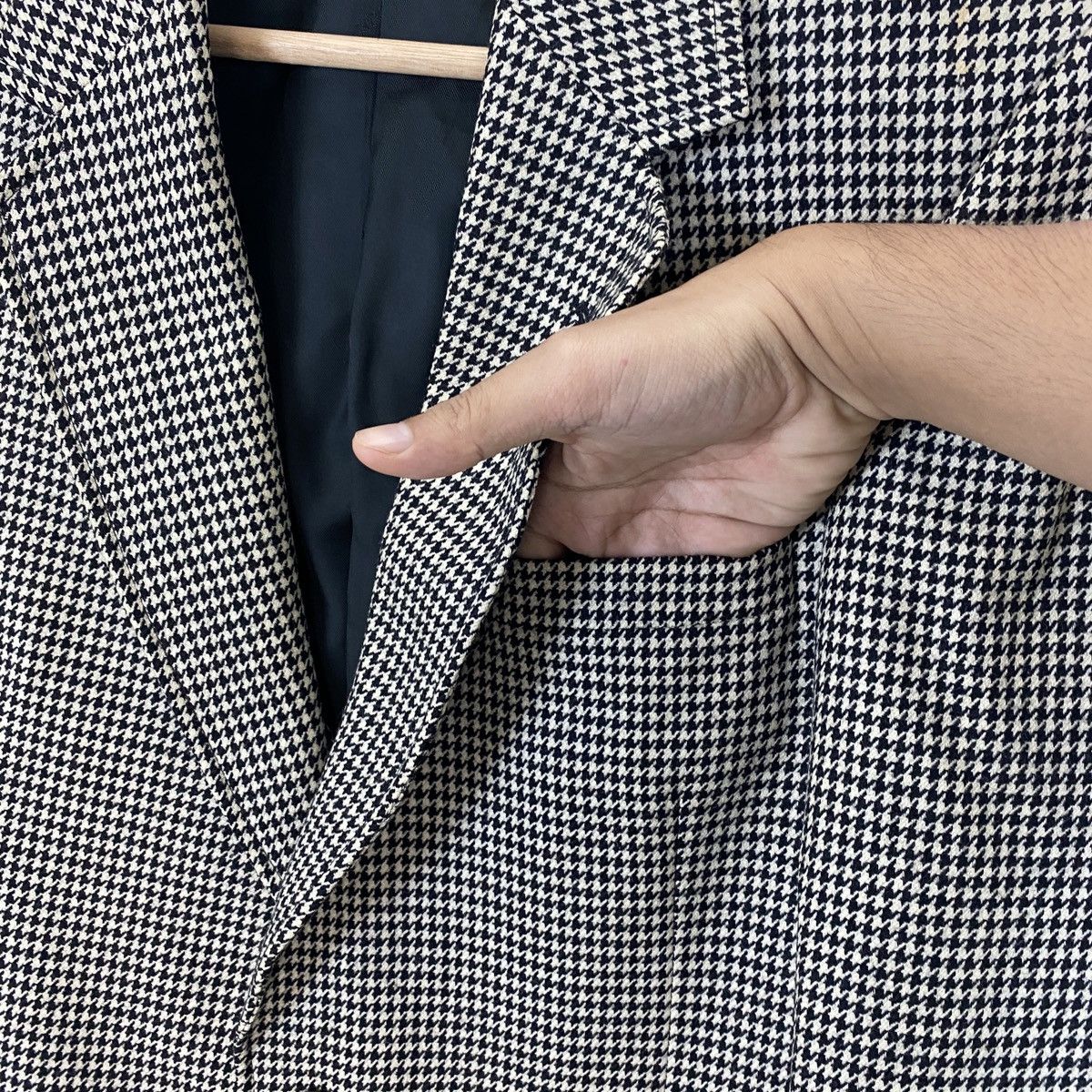 Aquascutum × Designer Aquascutum Houndstooth Blazer Size 40L - 15 Thumbnail