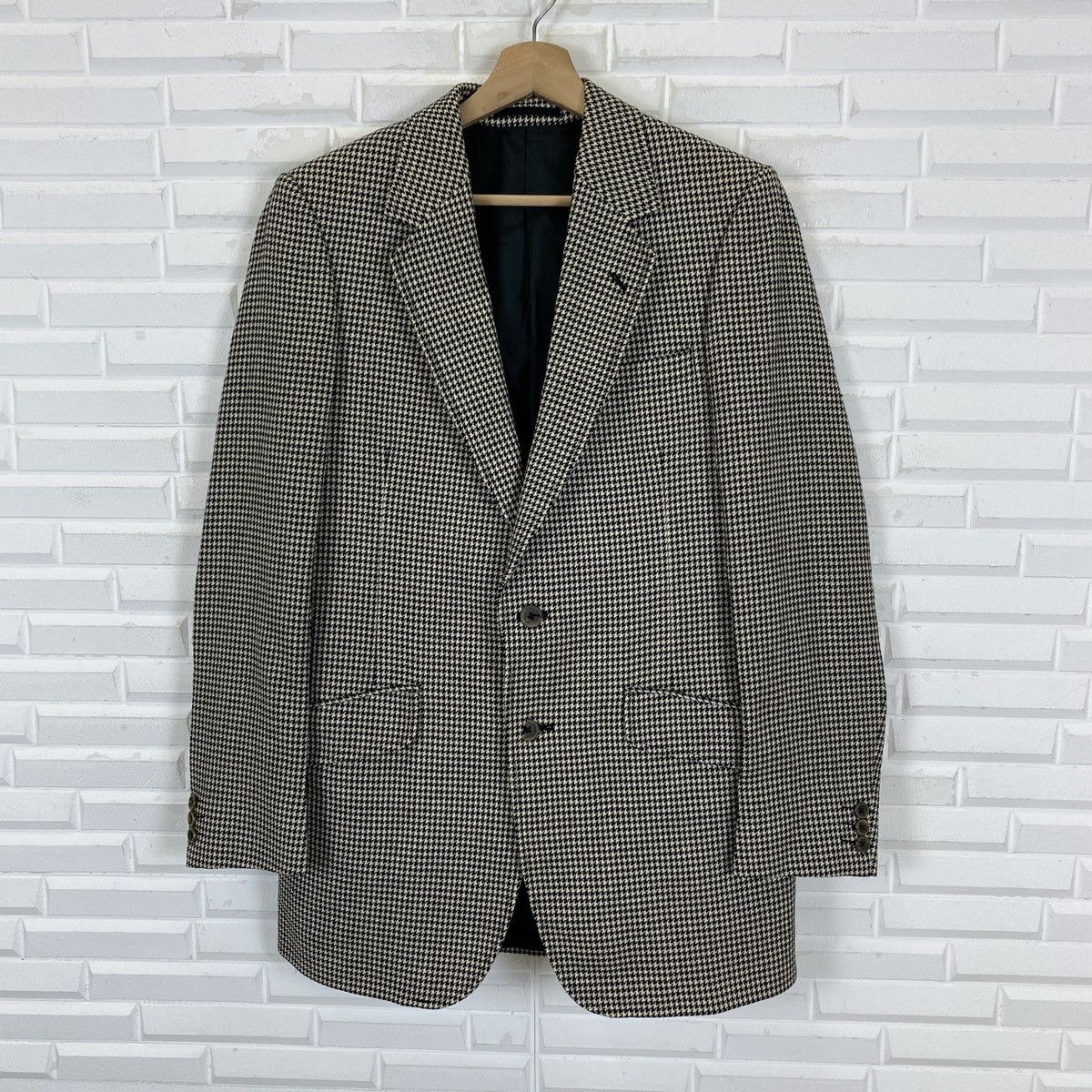 Aquascutum × Designer Aquascutum Houndstooth Blazer Size 40L - 8 Thumbnail