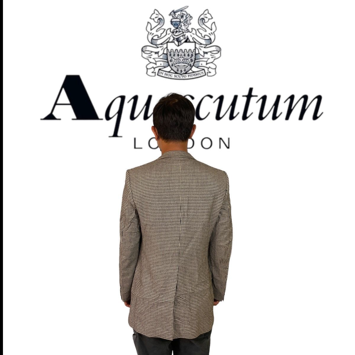 Aquascutum × Designer Aquascutum Houndstooth Blazer Size 40L - 3 Thumbnail