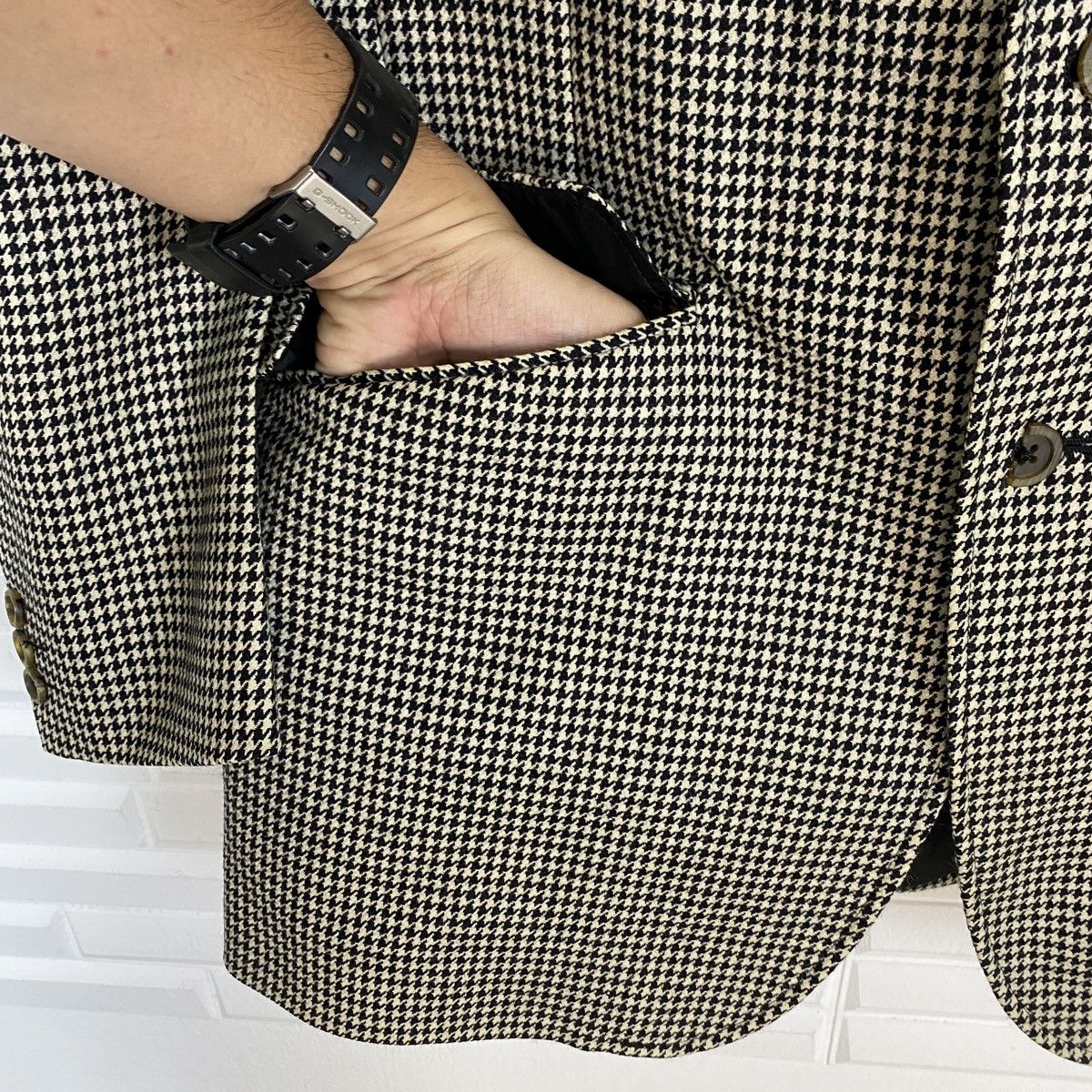 Aquascutum × Designer Aquascutum Houndstooth Blazer Size 40L - 13 Thumbnail