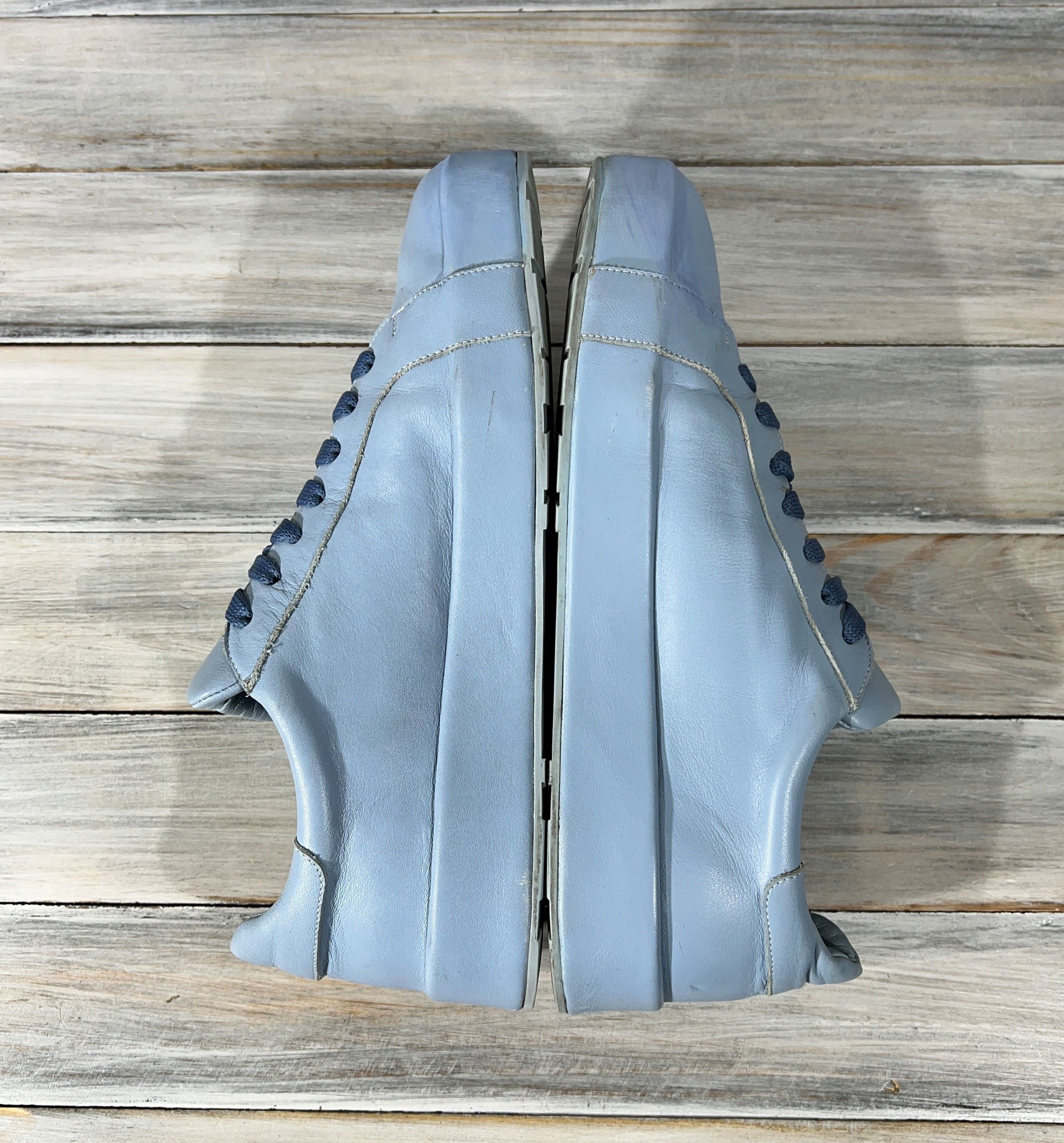 Jil Sander Jil Sander Monochrome Light Blue Leather Sneaker MadeInItaly Size US 6 / IT 36 - 20 Thumbnail