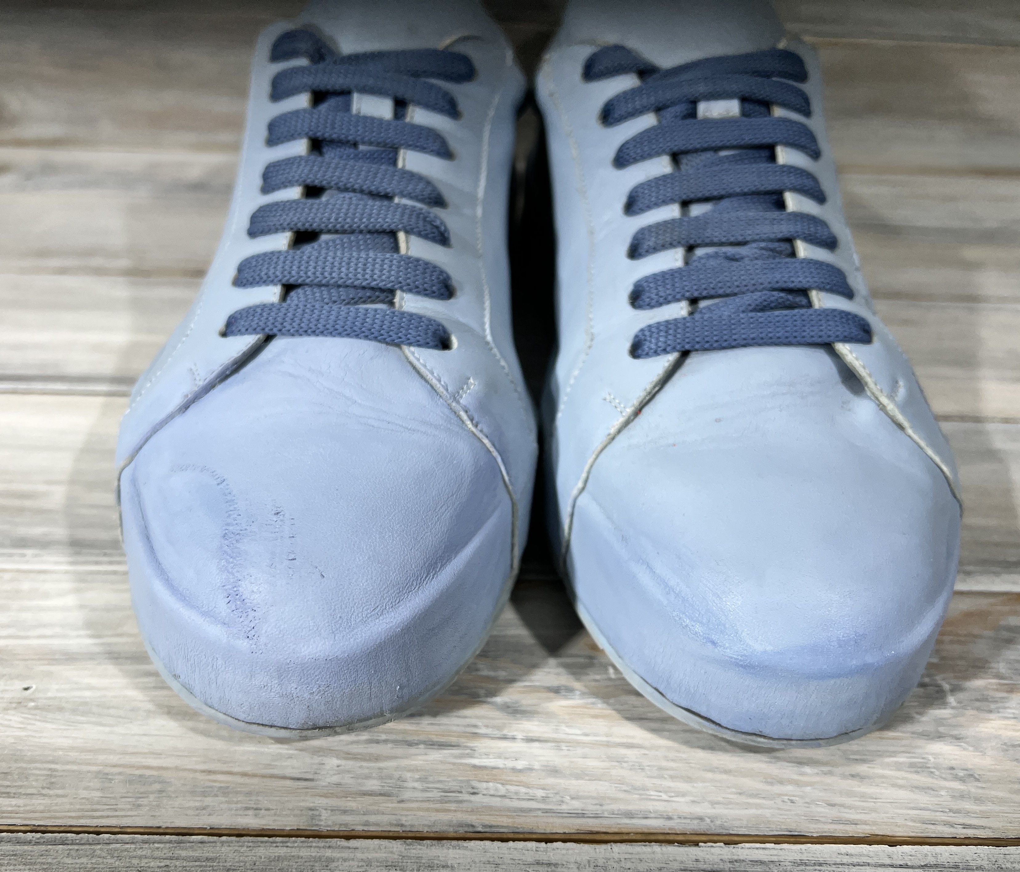 Jil Sander Jil Sander Monochrome Light Blue Leather Sneaker MadeInItaly Size US 6 / IT 36 - 4 Thumbnail