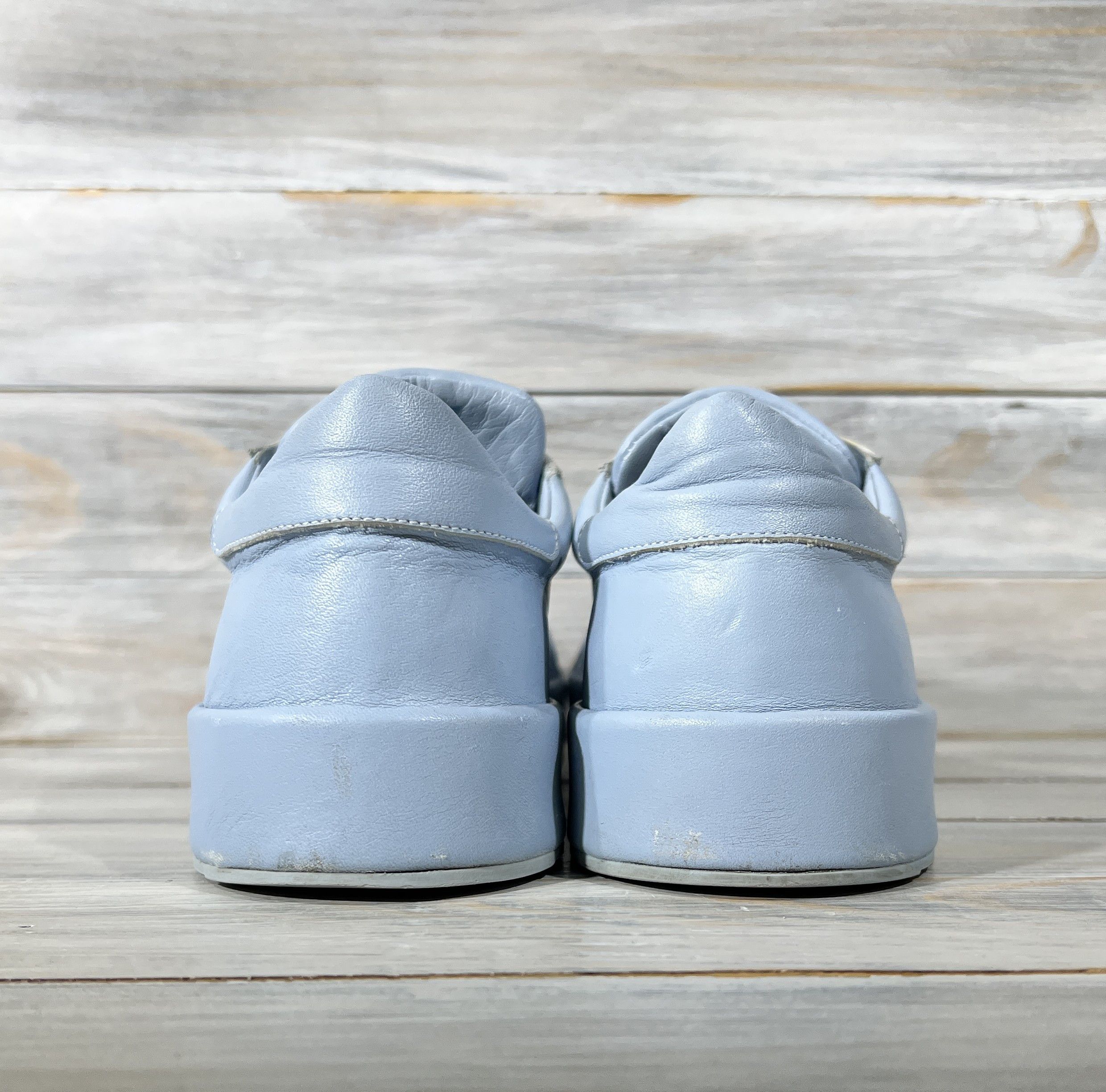 Jil Sander Jil Sander Monochrome Light Blue Leather Sneaker MadeInItaly Size US 6 / IT 36 - 7 Thumbnail