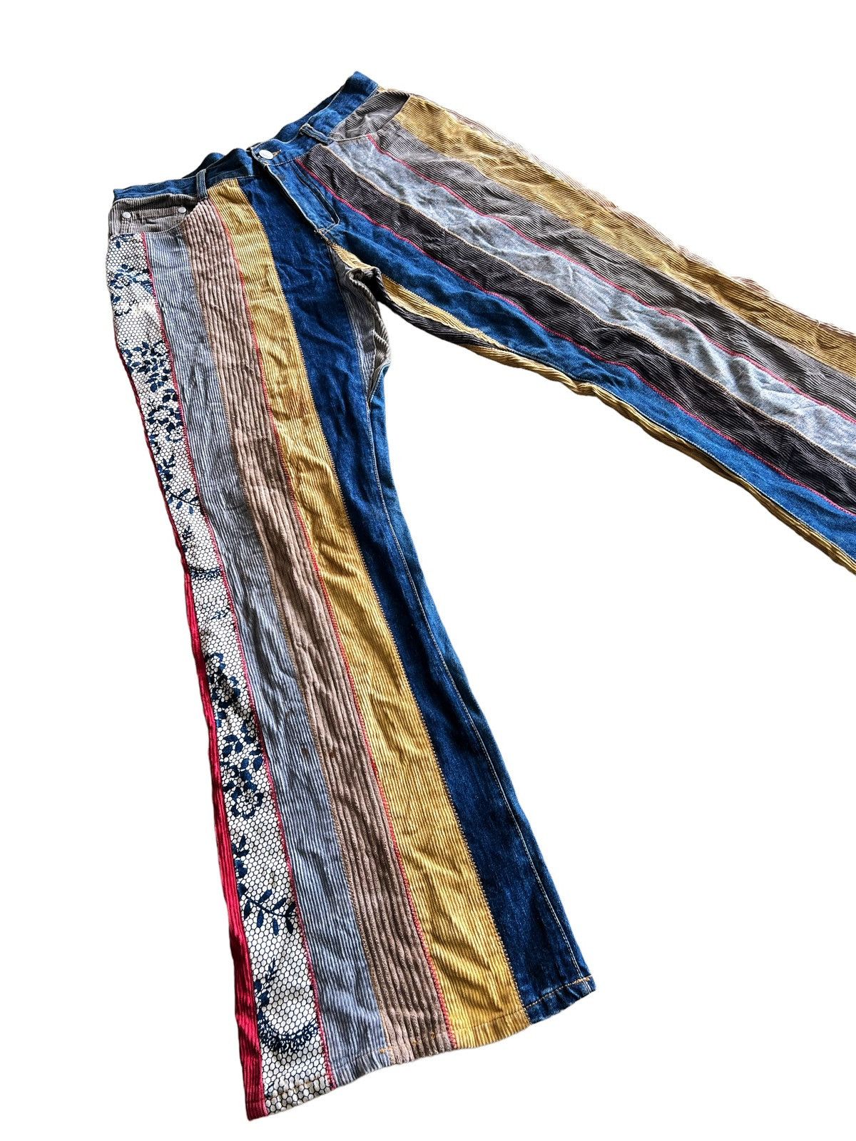 FDMTL RARE🔥Kapital Crazy No Boundaries Patchwork Flare Denim Size US 30 / EU 46 - 2 Thumbnail