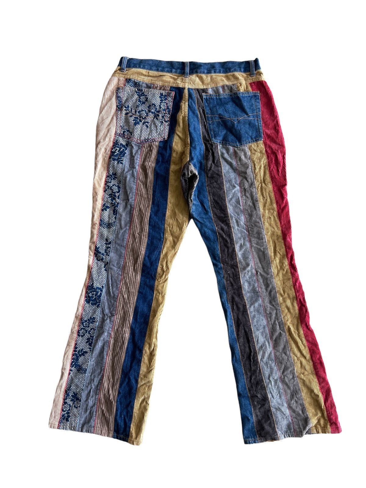 FDMTL RARE🔥Kapital Crazy No Boundaries Patchwork Flare Denim Size US 30 / EU 46 - 6 Thumbnail