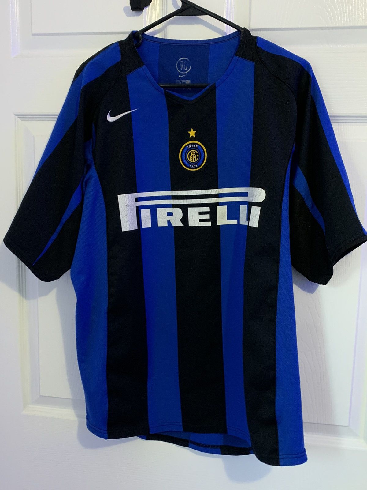 Nike × Pirelli × Soccer Jersey Nike INTER Milan Pirelli Striped Soccer ...