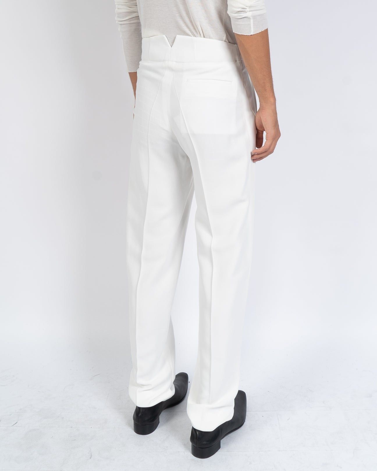 Haider Ackermann FW19 White Relaxed Two Tone Trousers Size US 33 - 3 Thumbnail