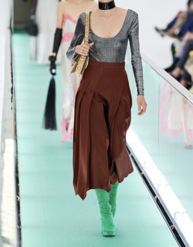 Gucci Asymmetric Pleated Skirt 44/8