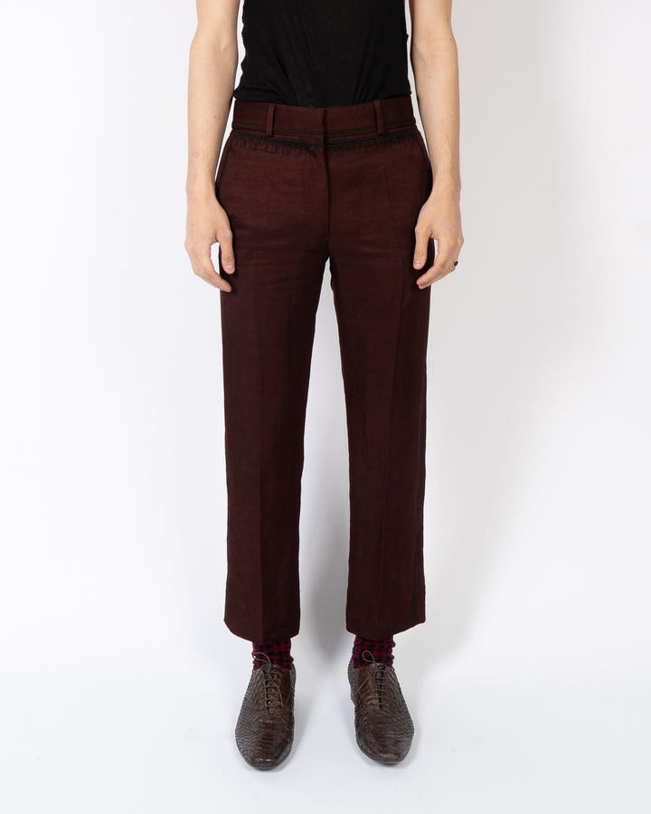 Haider Ackermann SS19 Embroidered Chocolate Trousers Size US 28 / EU 44 - 2 Thumbnail