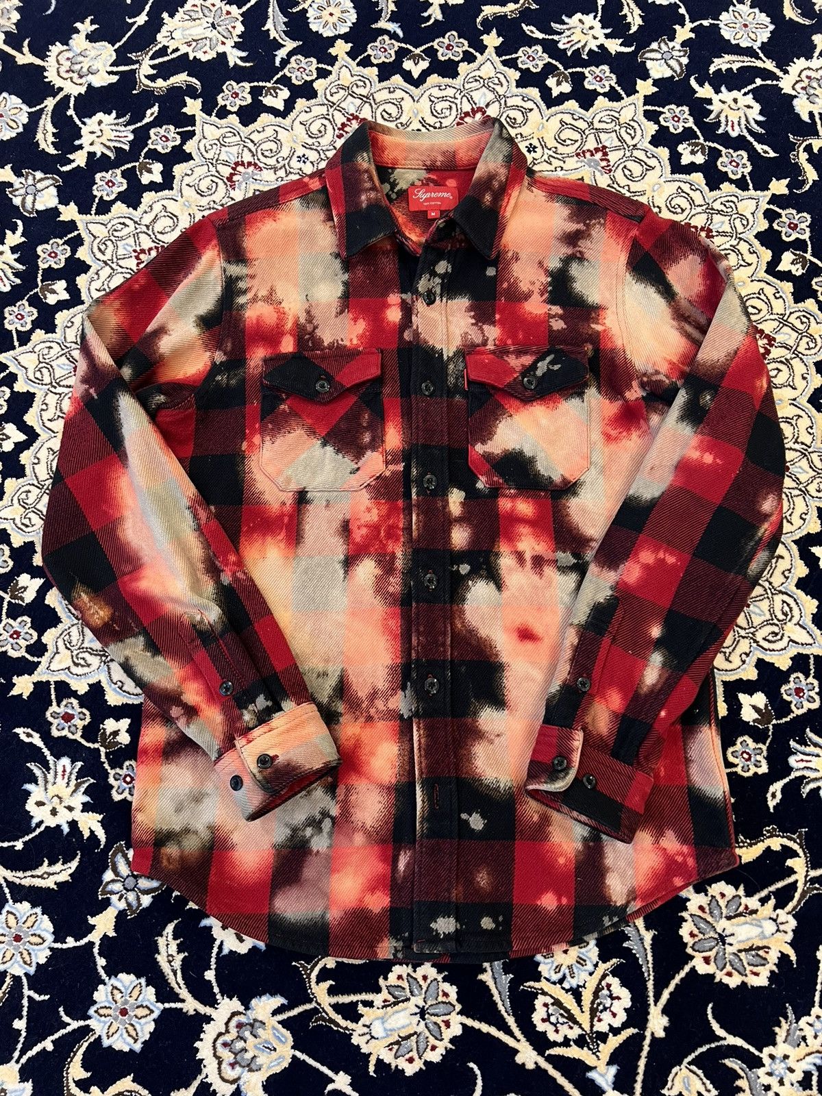 Supreme Bleached Flannel | Grailed