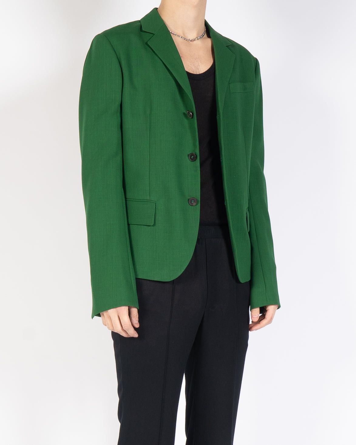 Haider Ackermann SS19 Green Classic 3 Button Wool Blazer Size US S / EU 44-46 / 1 - 1 Thumbnail
