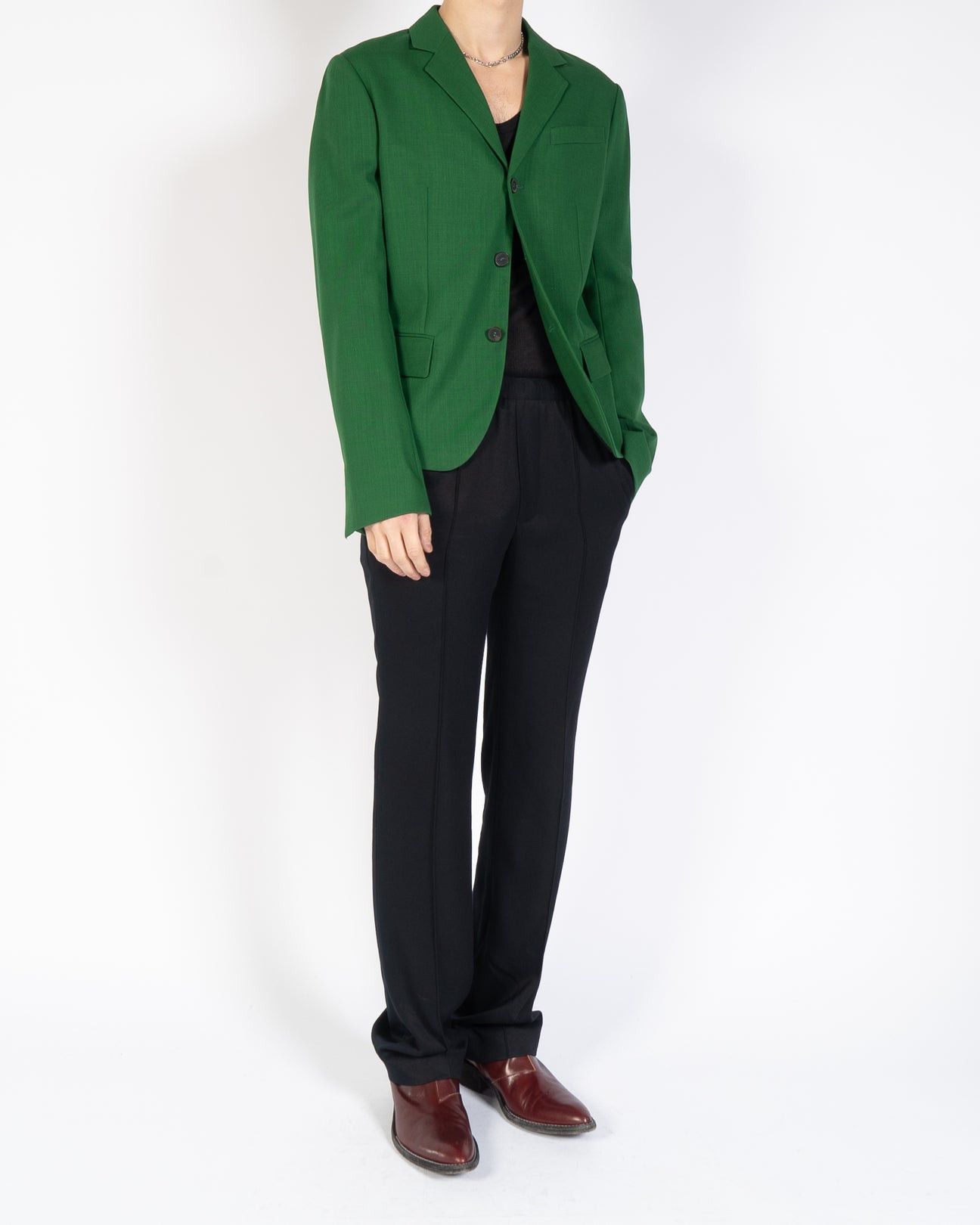 Haider Ackermann SS19 Green Classic 3 Button Wool Blazer Size US S / EU 44-46 / 1 - 5 Thumbnail