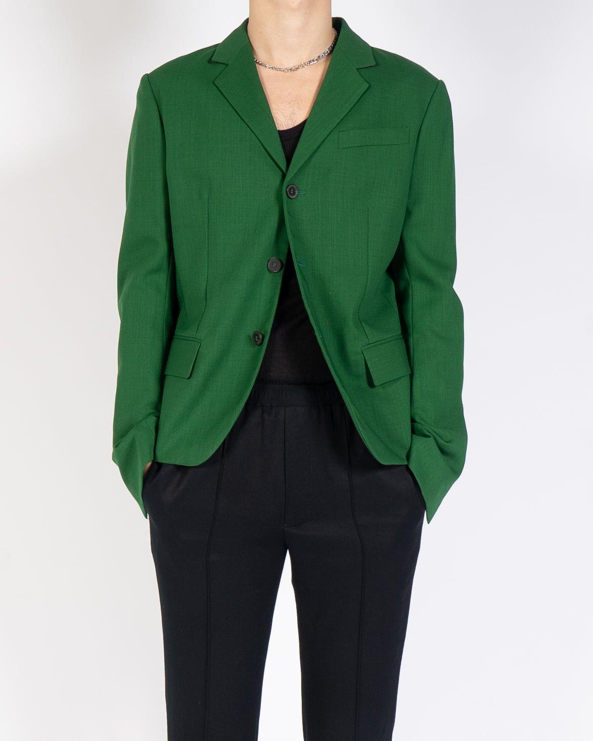 Haider Ackermann SS19 Green Classic 3 Button Wool Blazer Size US S / EU 44-46 / 1 - 2 Thumbnail