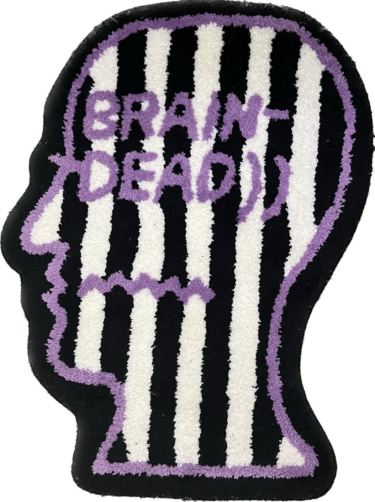 Brain Dead Logo Head Striped Rug