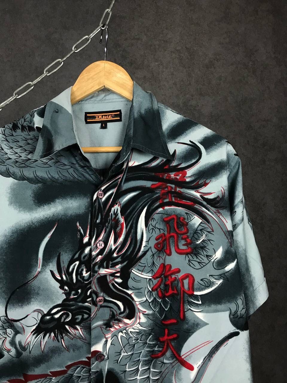 Vintage Dragon vintage crazy Japanese overprinted shirt Size US L / EU 52-54 / 3 - 2 Thumbnail