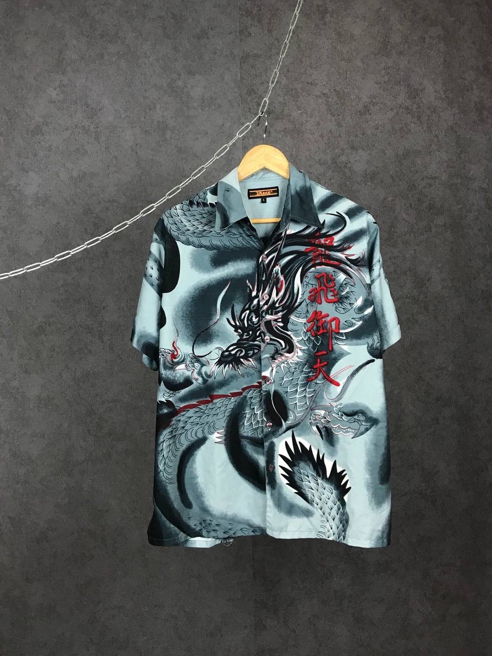 Vintage Dragon vintage crazy Japanese overprinted shirt Size US L / EU 52-54 / 3 - 1 Thumbnail