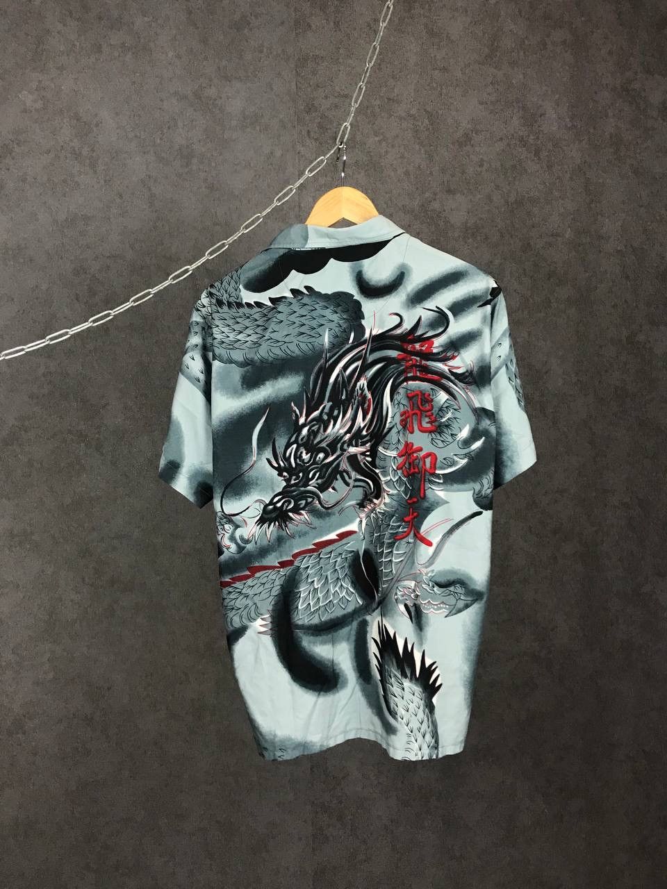 Vintage Dragon vintage crazy Japanese overprinted shirt Size US L / EU 52-54 / 3 - 4 Thumbnail