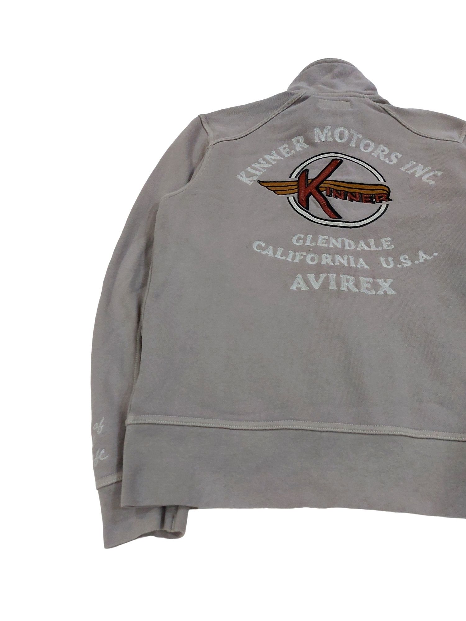 Avirex RARE! VTG AVIREX "KINNER MOTORS INC." ZIP UP SWEATER Size US XL / EU 56 / 4 - 4 Thumbnail