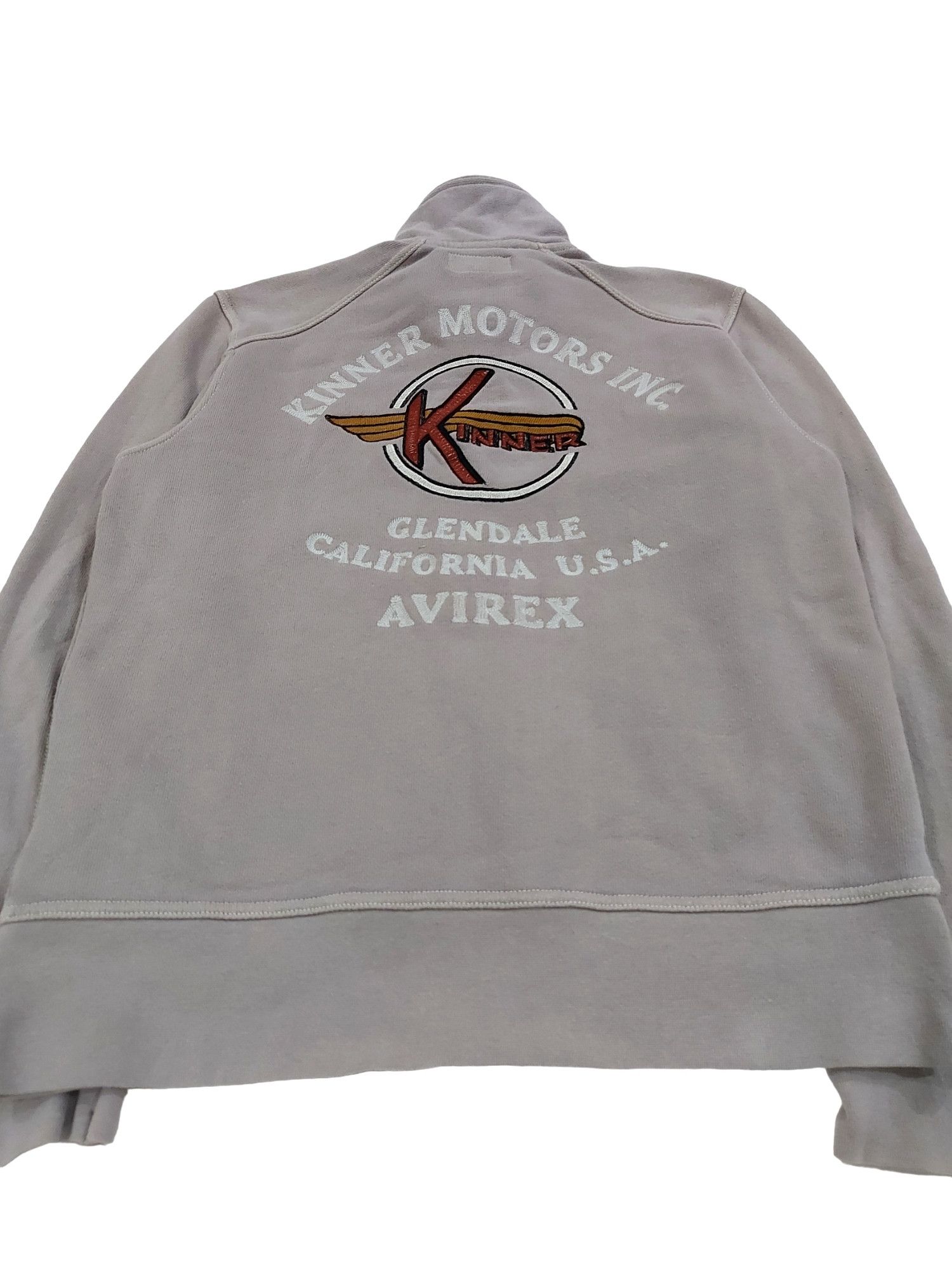 Avirex RARE! VTG AVIREX "KINNER MOTORS INC." ZIP UP SWEATER Size US XL / EU 56 / 4 - 5 Thumbnail