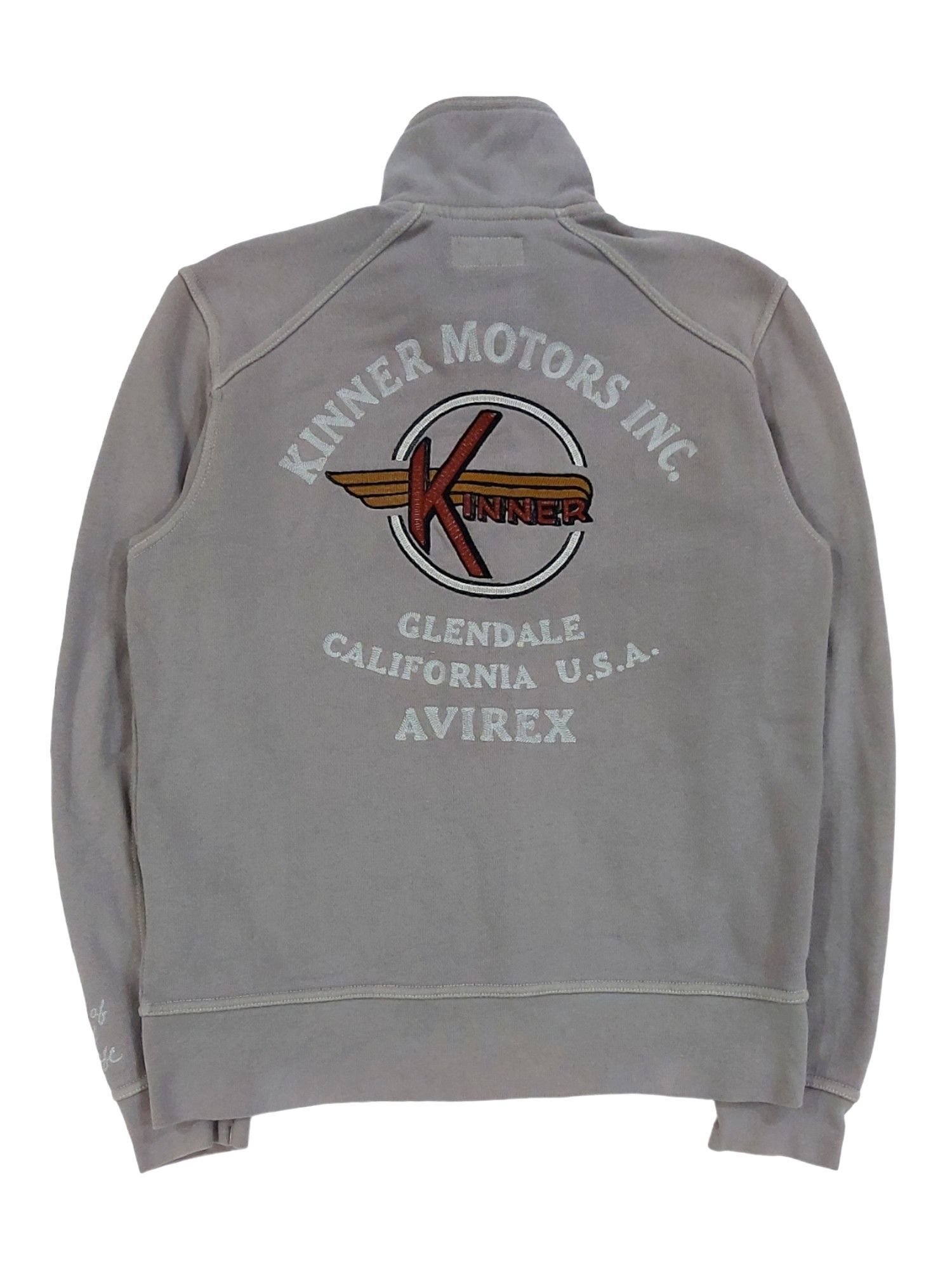 Avirex RARE! VTG AVIREX "KINNER MOTORS INC." ZIP UP SWEATER Size US XL / EU 56 / 4 - 1 Thumbnail