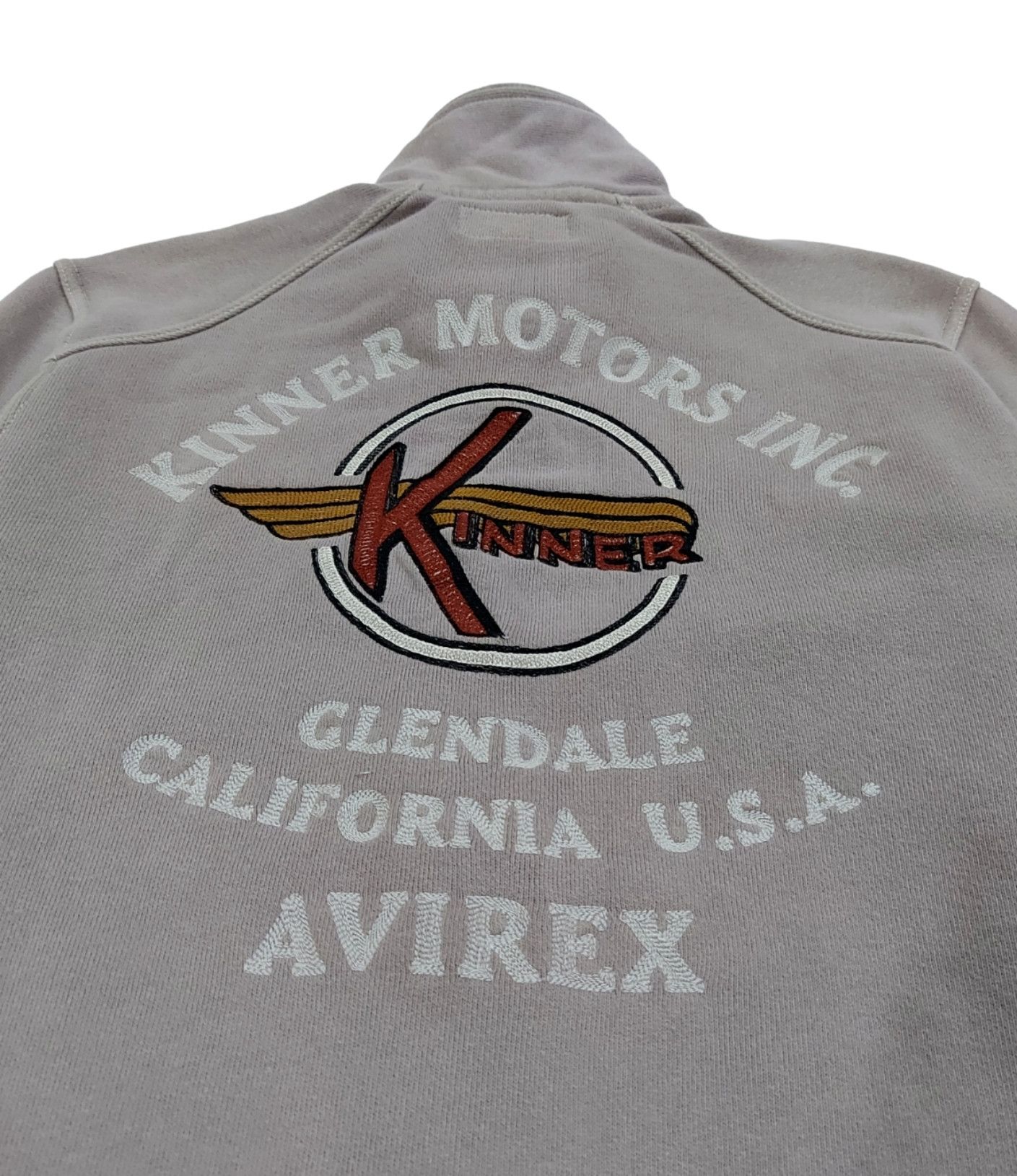Avirex RARE! VTG AVIREX "KINNER MOTORS INC." ZIP UP SWEATER Size US XL / EU 56 / 4 - 6 Thumbnail