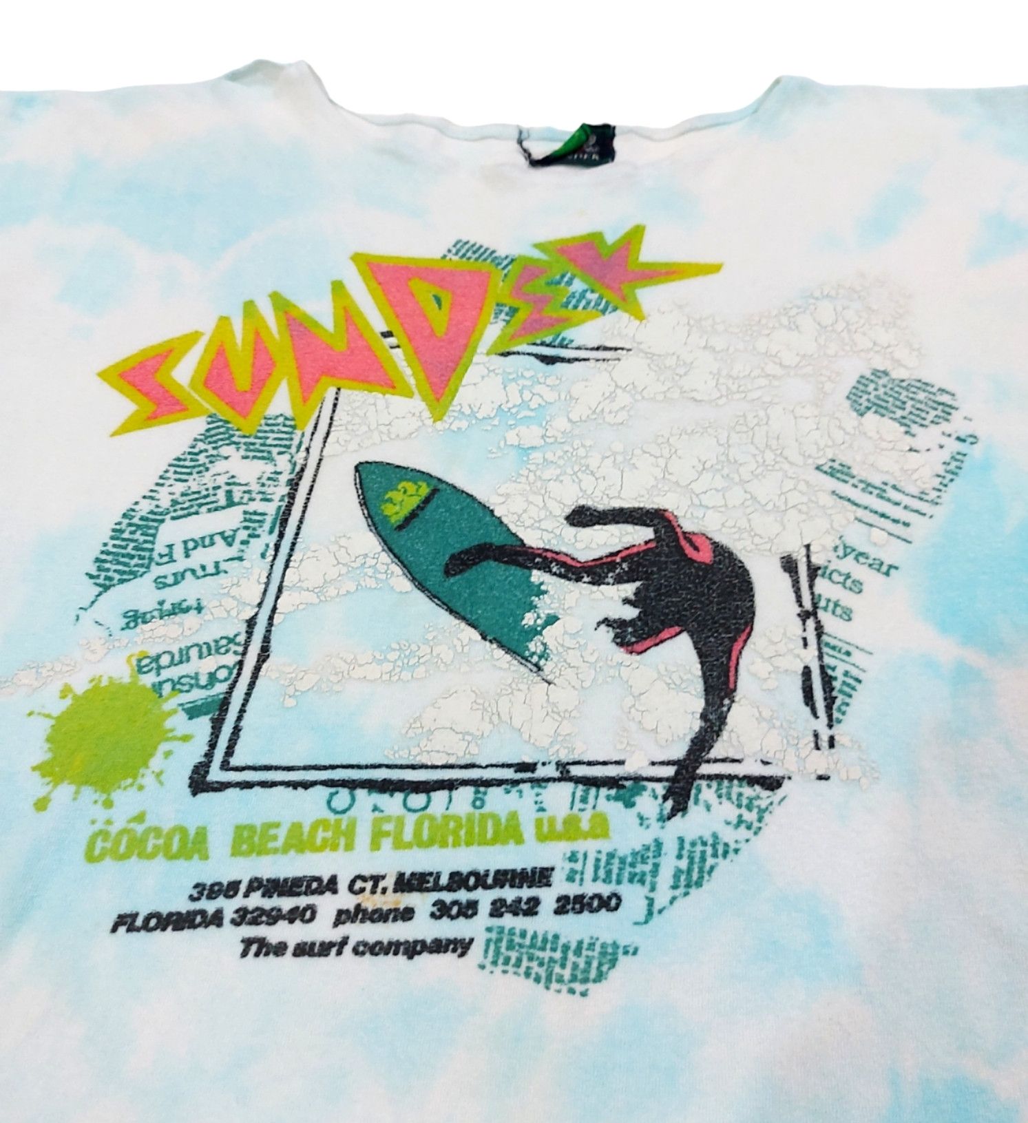 Sundek × Vintage VERY RARE! VTG 90s SUNDEK SURF POSTER OVERSIZED Size M / US 6-8 / IT 42-44 - 4 Thumbnail