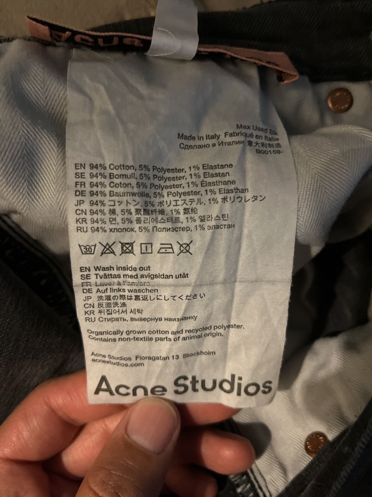 Acne Studios ACNE STUDIOS MAX USED BLACK JEANS 29x32 Size US 29 - 8 Thumbnail