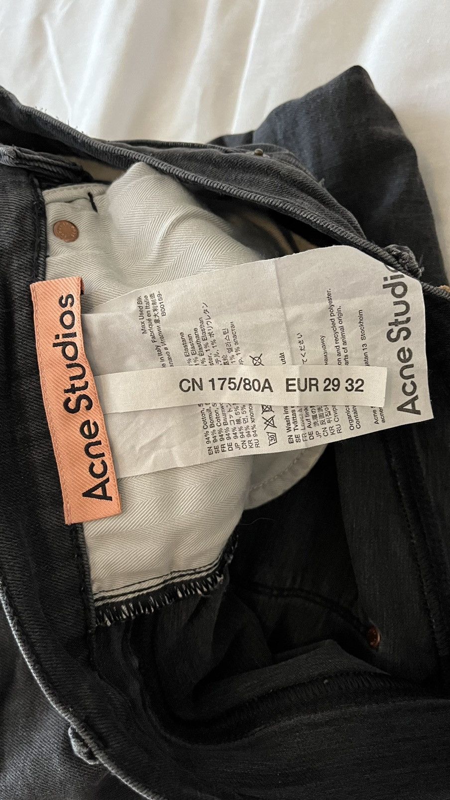Acne Studios ACNE STUDIOS MAX USED BLACK JEANS 29x32 Size US 29 - 6 Thumbnail