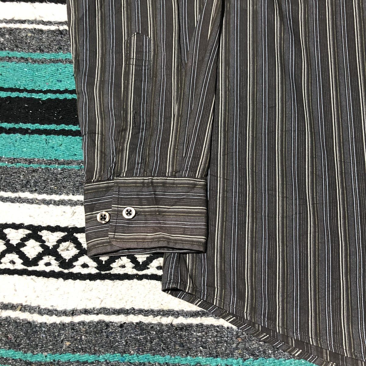 Kansai Yamamoto × Vintage Kansai Stripped Button Up Shirt Size US L / EU 52-54 / 3 - 8 Thumbnail