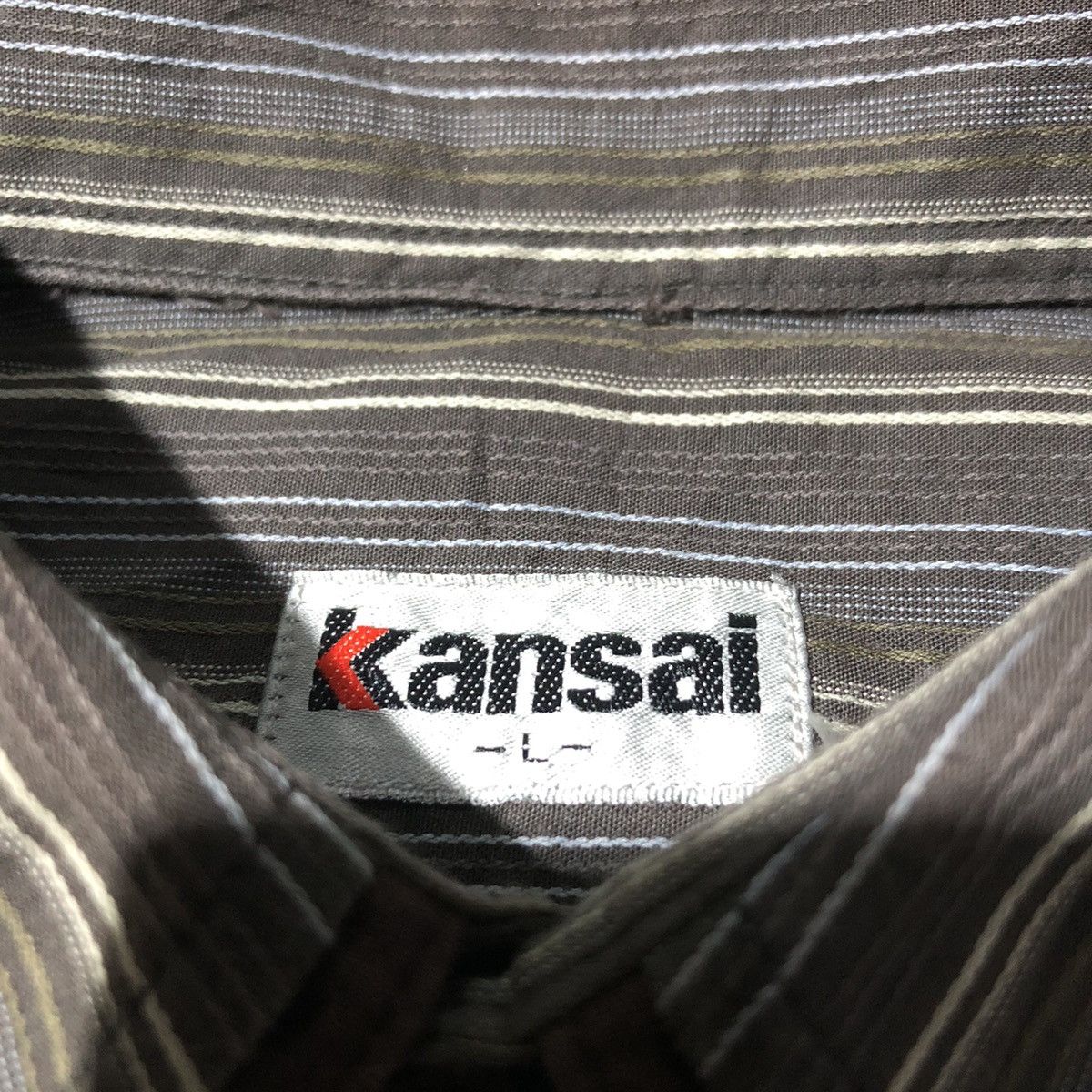 Kansai Yamamoto × Vintage Kansai Stripped Button Up Shirt Size US L / EU 52-54 / 3 - 5 Thumbnail